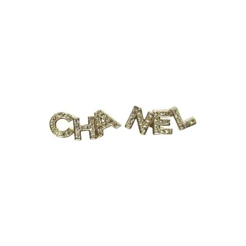 CHANEL Crystal Pearl Signature Stud Earrings