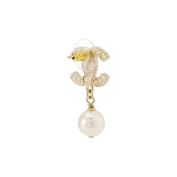 CHANEL Resin And Strass Metal Earrings-2