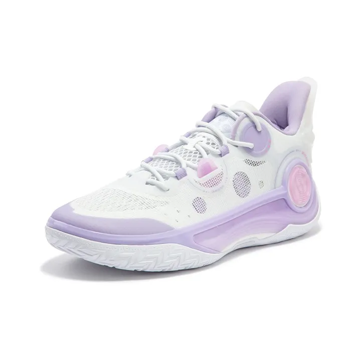 361° AG 4 SOAR Basketball Shoes Men Low Top 361 Degrees White/Digital Lavender-1