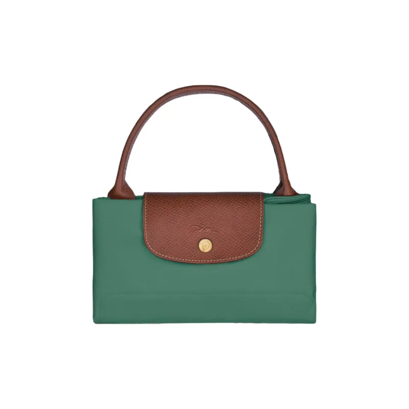 LONGCHAMP Le Pliage Polyamide Canvas With Leather Trim Dumpling Bag Handbag Medium Size Women's Sage-3