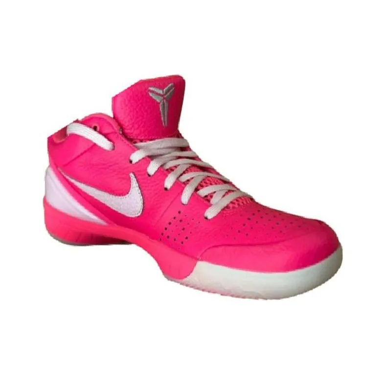 Nike Zoom Kobe 4 Protro Valentine's Day PE Wear Resistant Low Top Basketball Shoes Women's Pink White-1