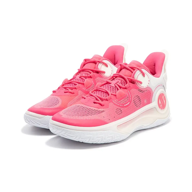361° AG 4 SOAR Basketball Shoes Men Low Top Cyclamen Pink/361 Degrees White-2