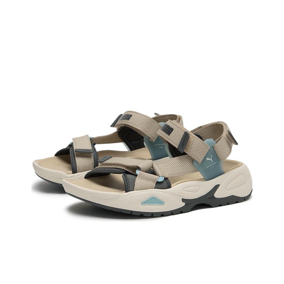 PUMA Traek Lite One-Strap Sandals Unisex Ecru-Blue-Almond