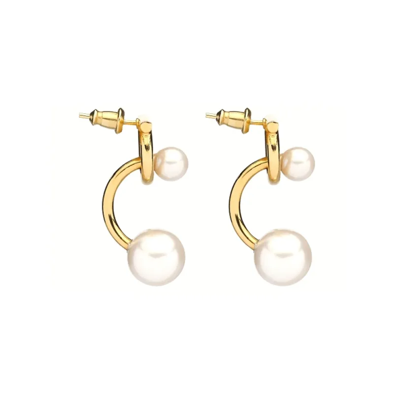 Ferragamo Gancini Glass pearl Earrings-1