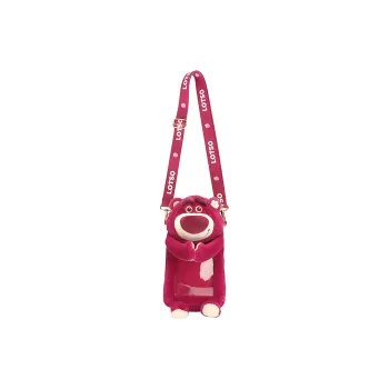 POTDEMIEL Strawberry Bear Series Polyester Cell Phone Pouch Crossbody Bags Regular Women's Red/Brown