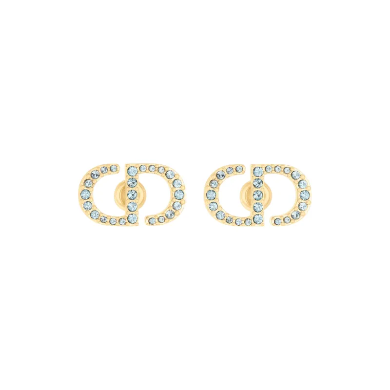 DIOR Artificial Crystal Stud Earrings Women's-0