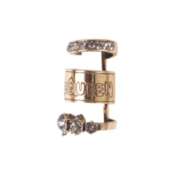 Alexander McQueen Stud Earrings Unisex Gold