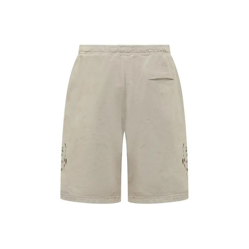 44 Label Group Trip Distressed Bermuda Shorts-1