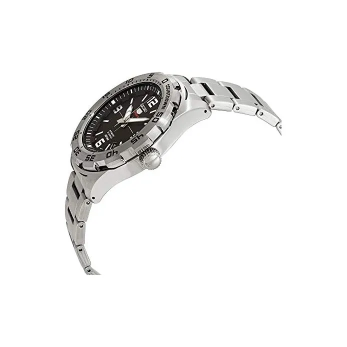 SEIKO Series 5 Mechanical Movement Stainless Steel Watchband Watch Men's Watches Black Dial SRPB79J1-1