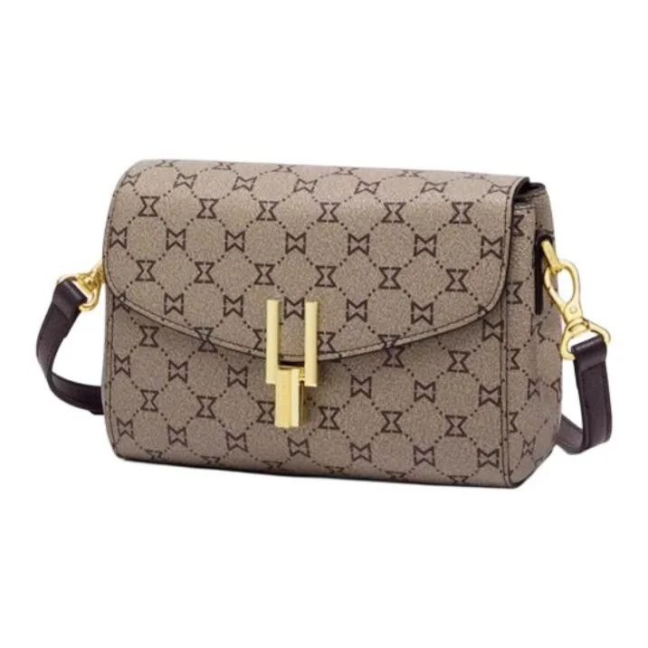 MashaLanti PVC Crossbody Bag Shoulder Bag Small Size Women's Light Coffee-1