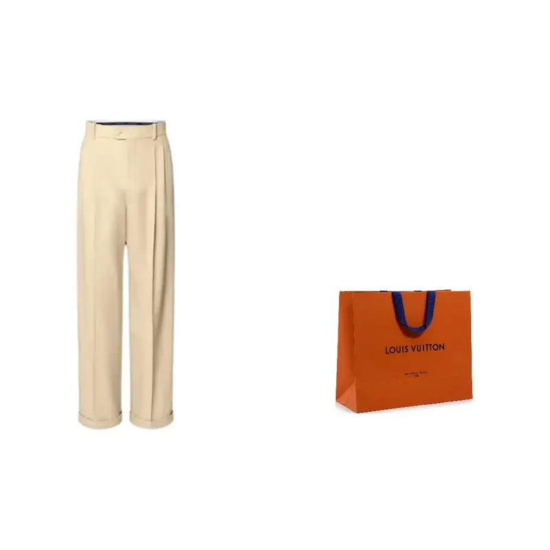 LOUIS VUITTON SS24 Casual Pants Men's Beige-1