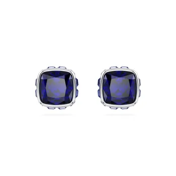 Swarovski Birthstone Faux Crystal Stud Earrings Unisex Purple
