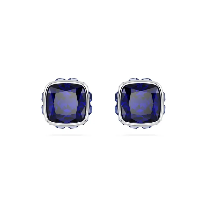 Swarovski Birthstone Faux Crystal Stud Earrings Unisex Purple-0