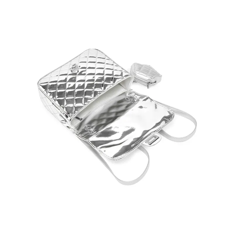 Bywhich PU Backpack Regular Women's Silver-3
