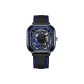 Black Case Blue Dial Blue Strap