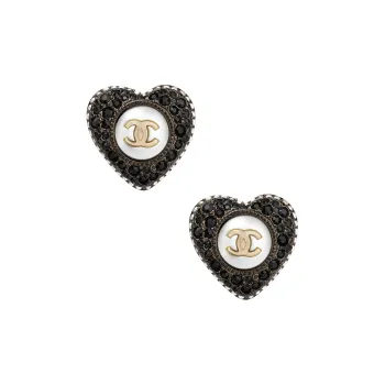 CHANEL Stud Earrings Women's Gold