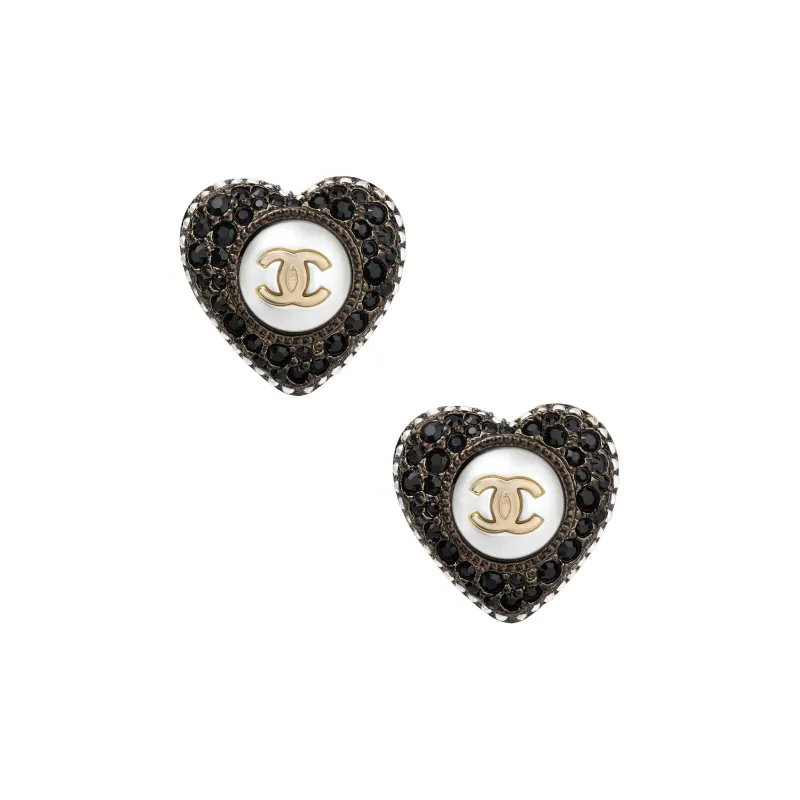 CHANEL Stud Earrings Women's Gold-0