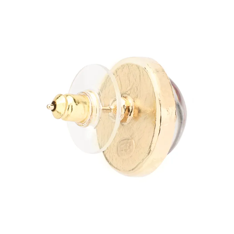 CHANEL Metal Stud Earrings Women's-2