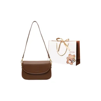 ERANGBEAR PU Small Square Bag Shoulder Bag Regular Unisex Brown/Black/Pink/Ecru