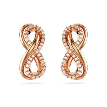 Swarovski Cubic Zirconia Rose Gold Tone Plated Stud Earrings Women's Rose Gold