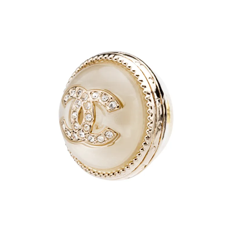 CHANEL Metal Stud Earrings Women's Gold-1