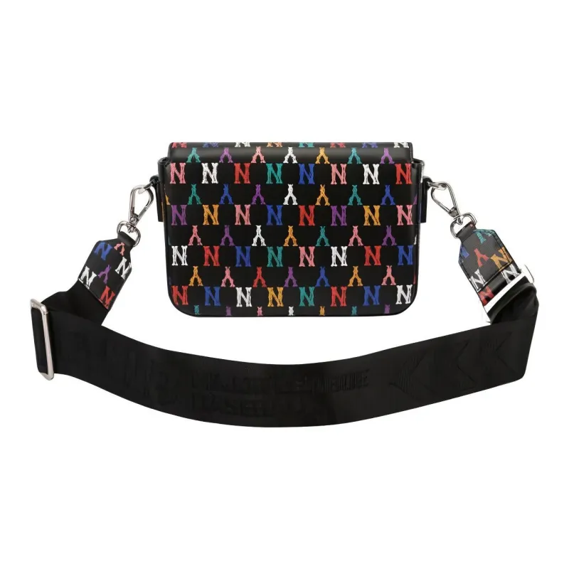 MLB Monogram Collection Cotton Shoulder Bag Unisex Black-3