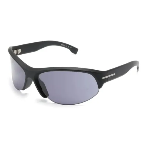 BOSS Half-rim Shield-frame Sunglasses