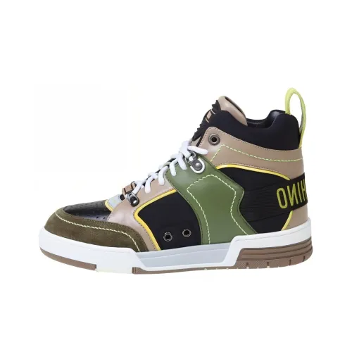 MOSCHINO Skateboard Shoes Men High-Top Green