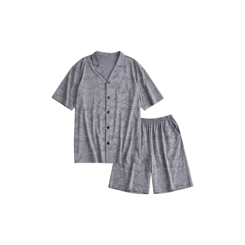 Peninsula City Pajama Set Men's Speckled Gray-0