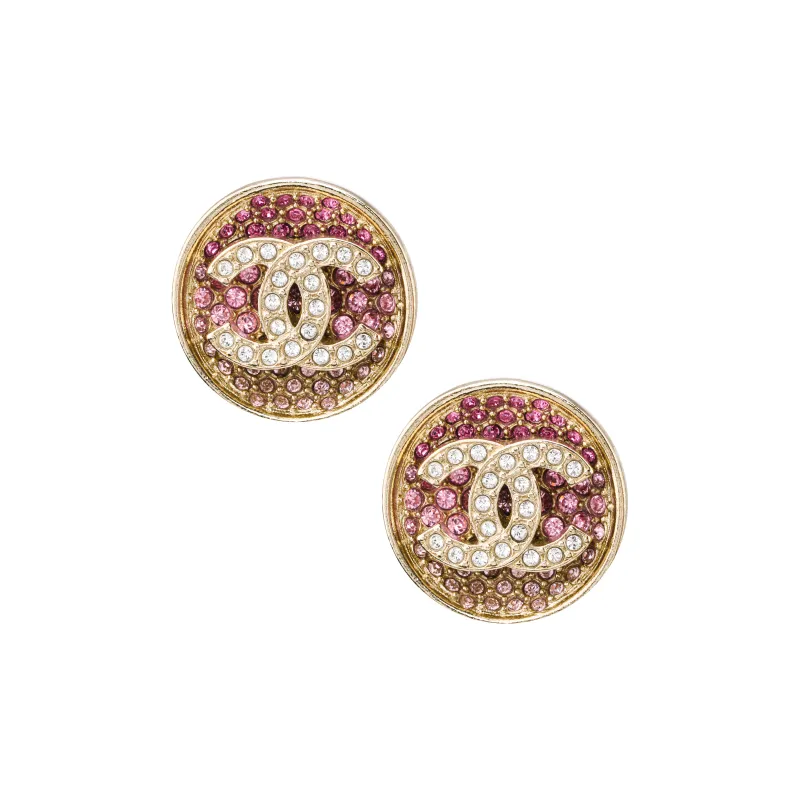 CHANEL Metal Stud Earrings Women's-0