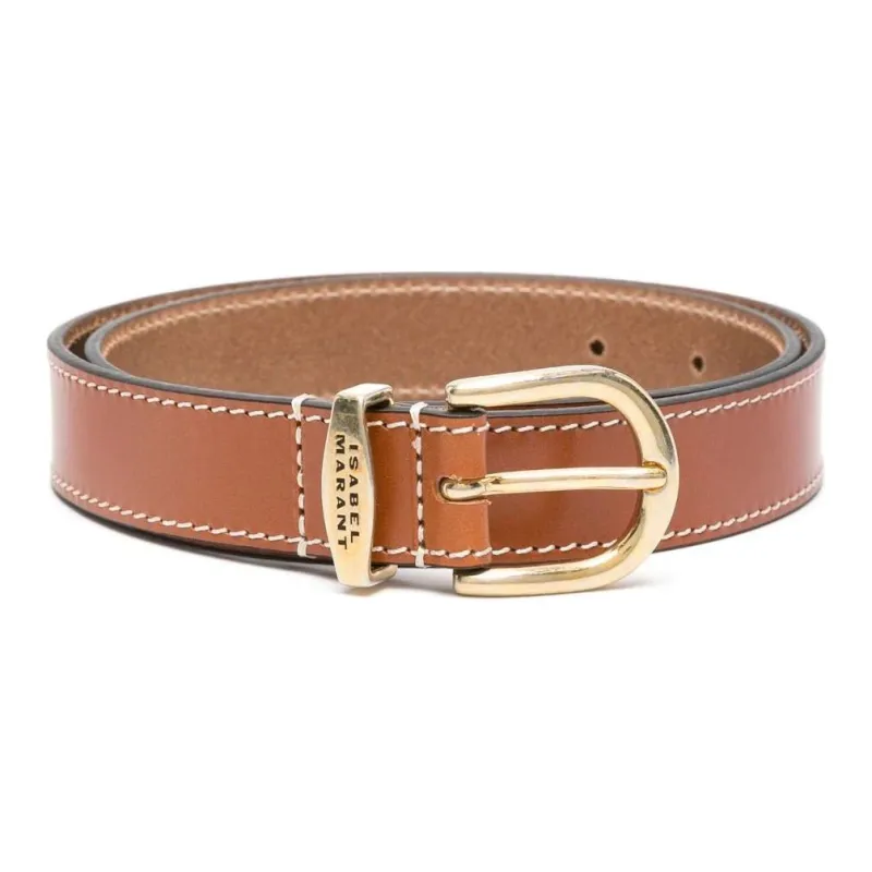 ISABEL MARANT Logo Engraved Buckle Belt-1