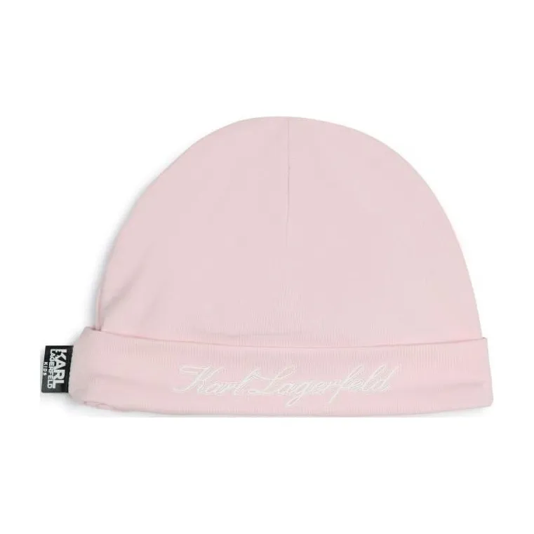 Karl Lagerfeld Kids Logo embroidered Hat Set-0