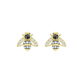 Swarovski Metal Gold Plated Stud Earrings Women's