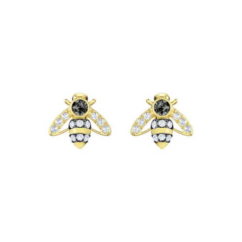 Swarovski Metal Gold Plated Stud Earrings Women's