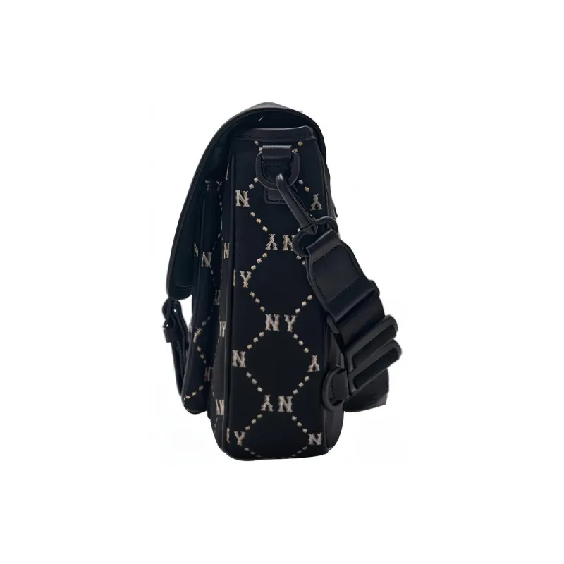 MLB Polyester Messenger Bag, Crossbody Bag Regular Women's Black-2