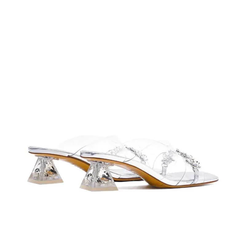 HARSON Slide Slippers Women's Champagne/Silver-2