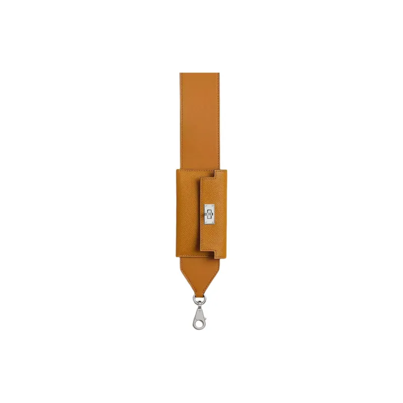 HERMES Kelly Pocket Swift Leather Bonded Epsom Calfskin Bag Shoulder Strap Women's Sesame-Colored-2