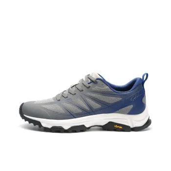 Satchi Cushioned Breathable Slip Resistant Low Top Casual Shoes Men's Gray Blue 4CM