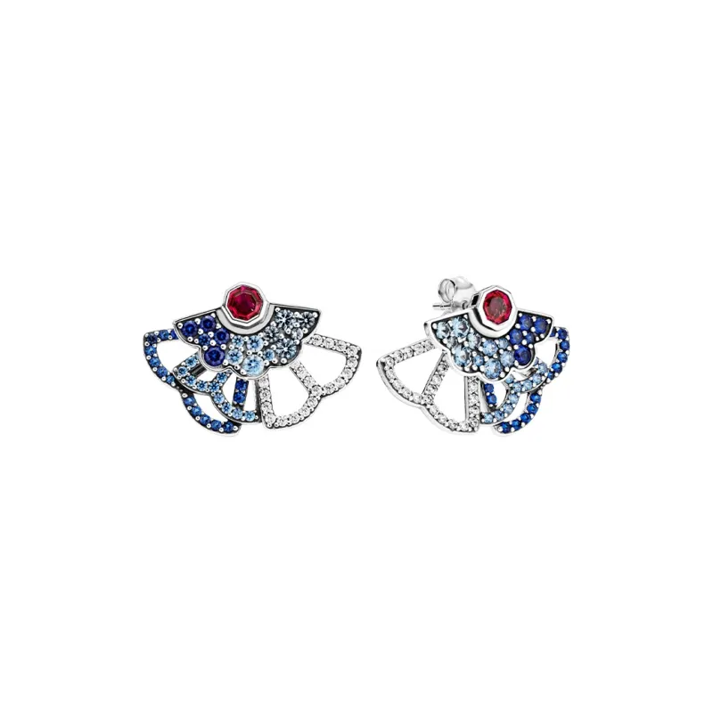 Pandora Stud Earrings Women's Blue/Pink-0
