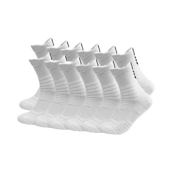 Ledomoda Basketball Socks For Game Ready Training Men's White