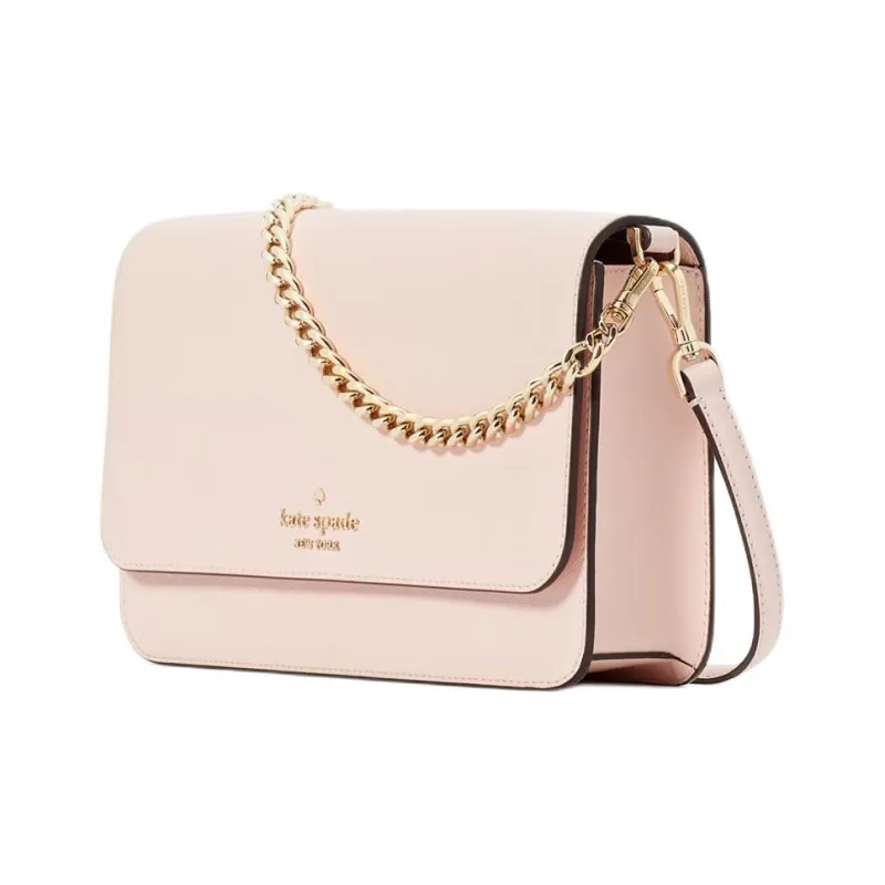 Kate Spade Saffiano Leather Shoulder Bag, Crossbody Bag Women's Conch Pink-1