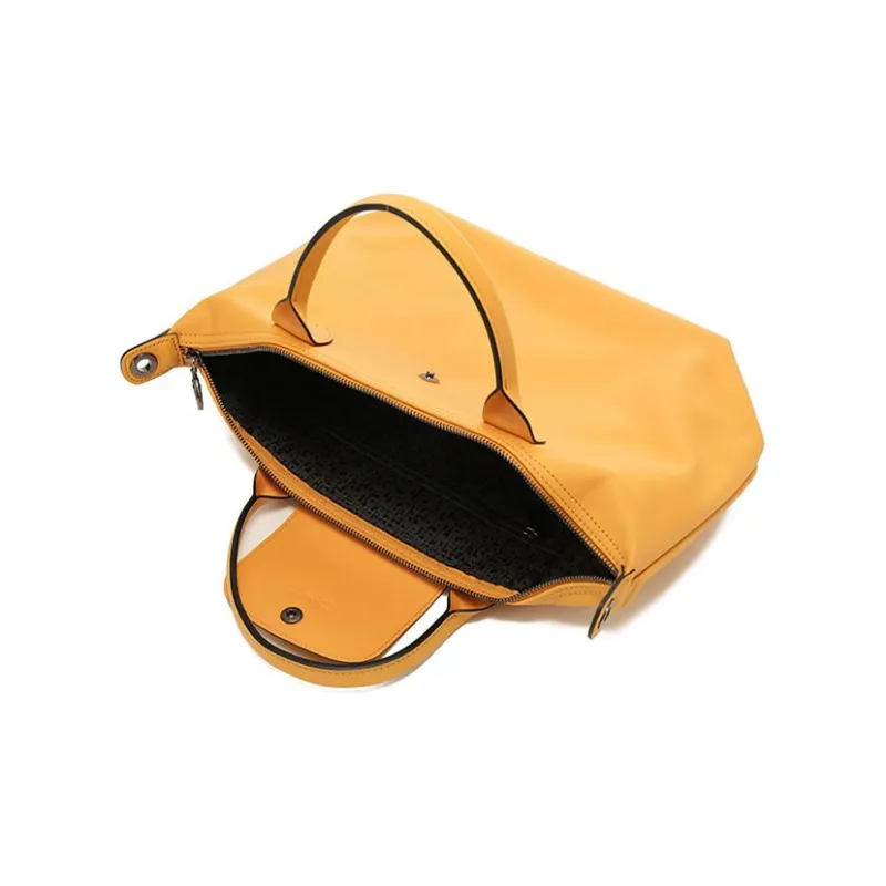 LONGCHAMP Nylon Dumpling Bag, Shoulder Bag, Crossbody Bag, Handbag Women's Almond Yellow-5