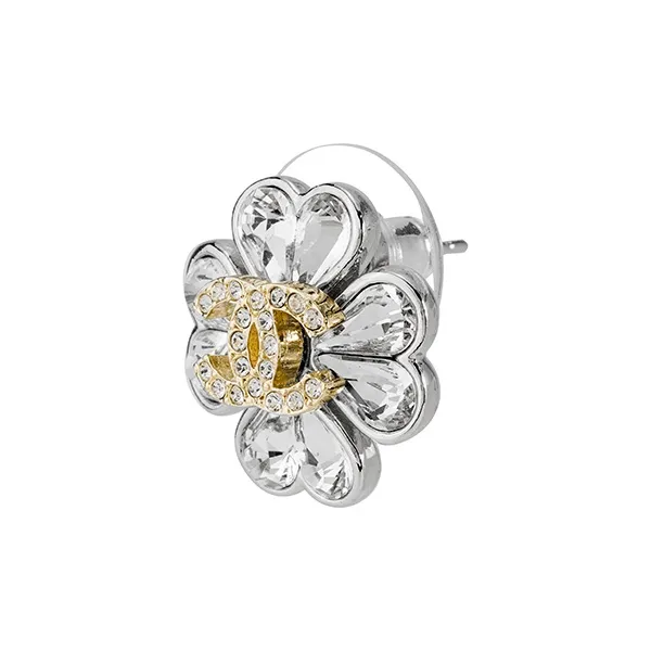 CHANEL 2023 Camellia Cc Rhinestone Earrings-1