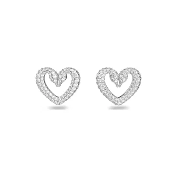 Swarovski Una Rhodium Plated Stud Earrings Women's