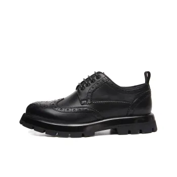 CTCY Dress Shoes Men Low Top Black/Blue