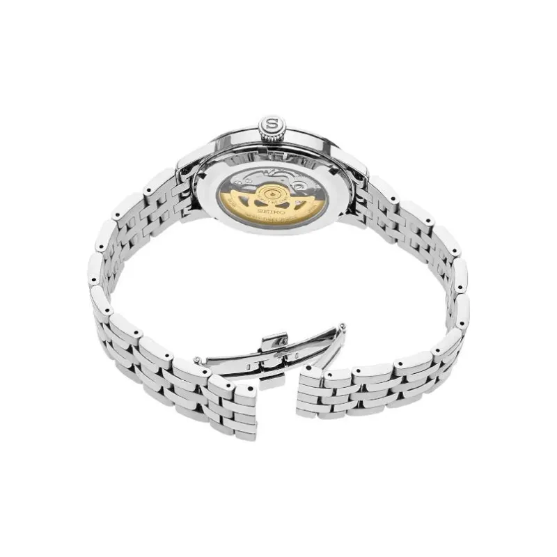 SEIKO Presage Series Mechanical Movement Watch Men's Watches Silver Dial-4