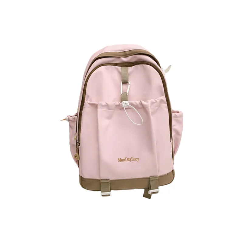 NX DOUGHNUT Nylon Backpack Regular Unisex Green/Black/Purple/Coffee/White/Pink-8