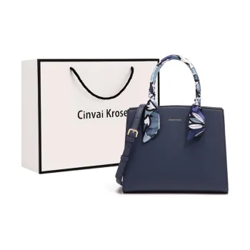 Simvay Clos Cow Leather With Synthetic Leather Shoulder Bag Crossbody Bag Tote Handbag Medium Size Women's