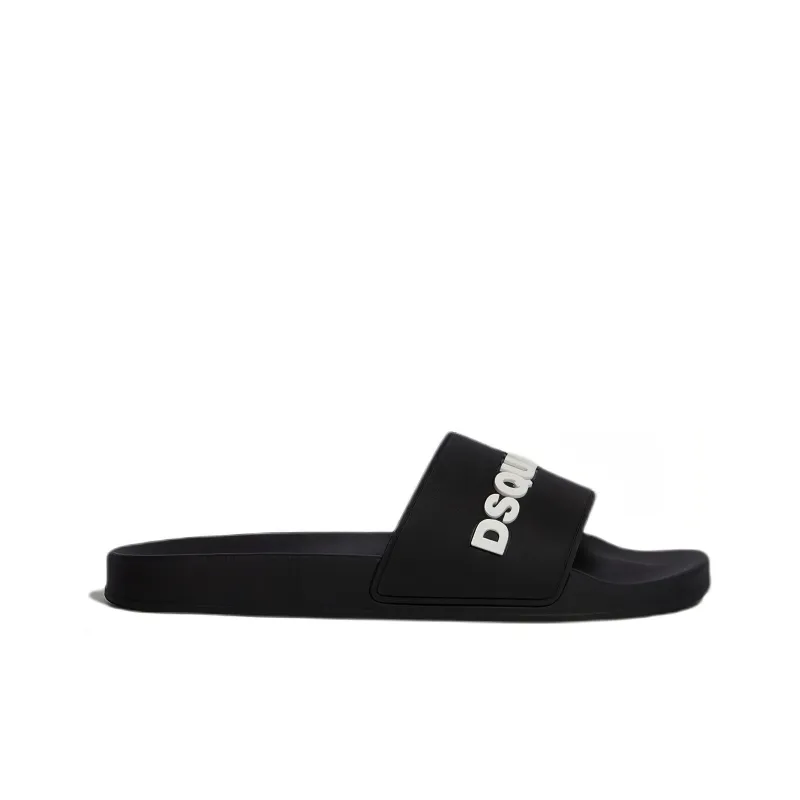 DSQUARED 2 Logo Embossed Slip On Slides-1