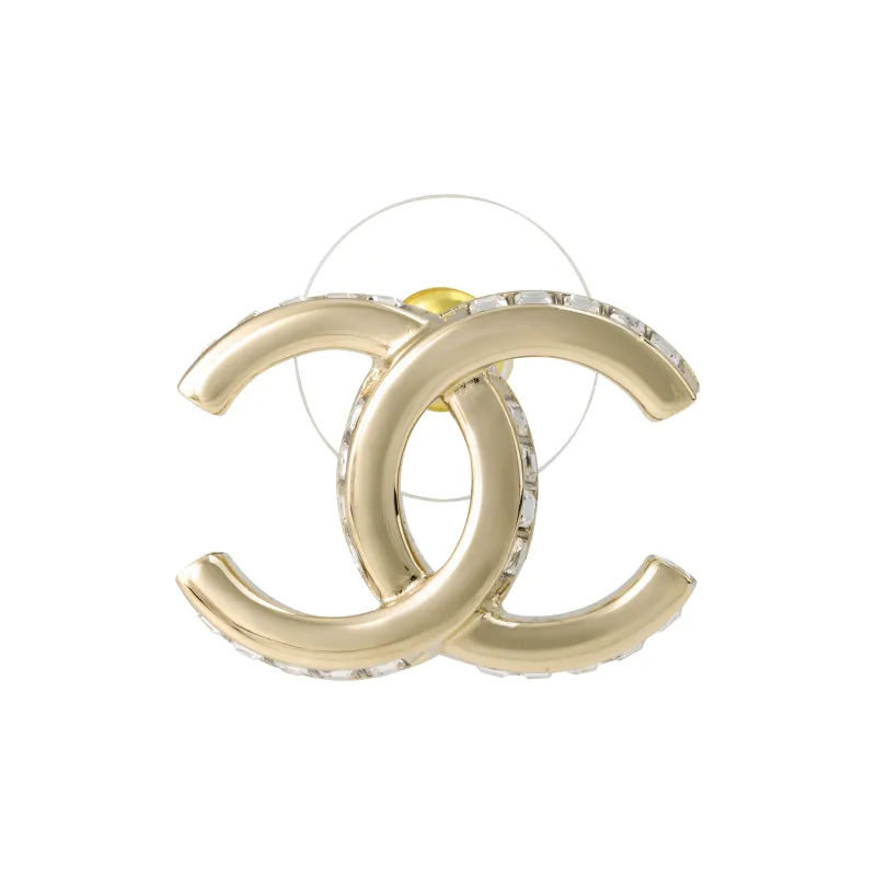 CHANEL Metal Stud Earrings Women's-1